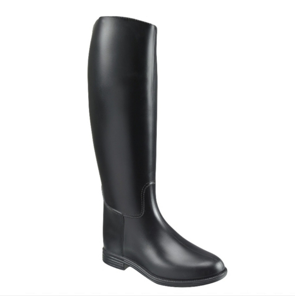 Fouganza Girls' Horse Riding Equestrian Knee High Boots, Black, Sz 1.5